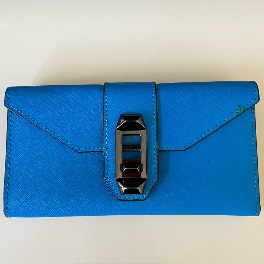 Rebecca Minkoff Mason Wallet True Turquoise Leather
